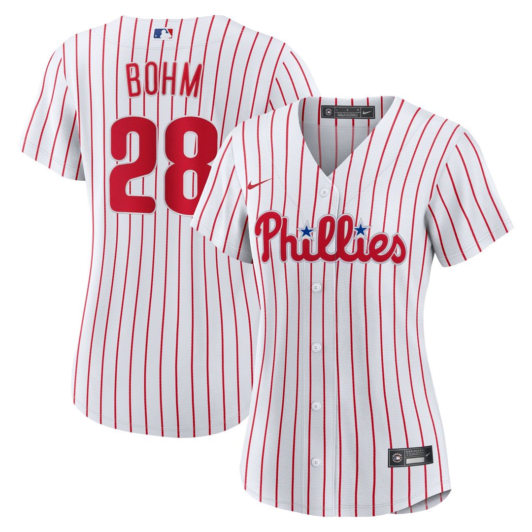 Philadelphia Phillies Alec Bohm Nike Women's Home Replica Jersey - White Team Jersey Sports Fan Apparel