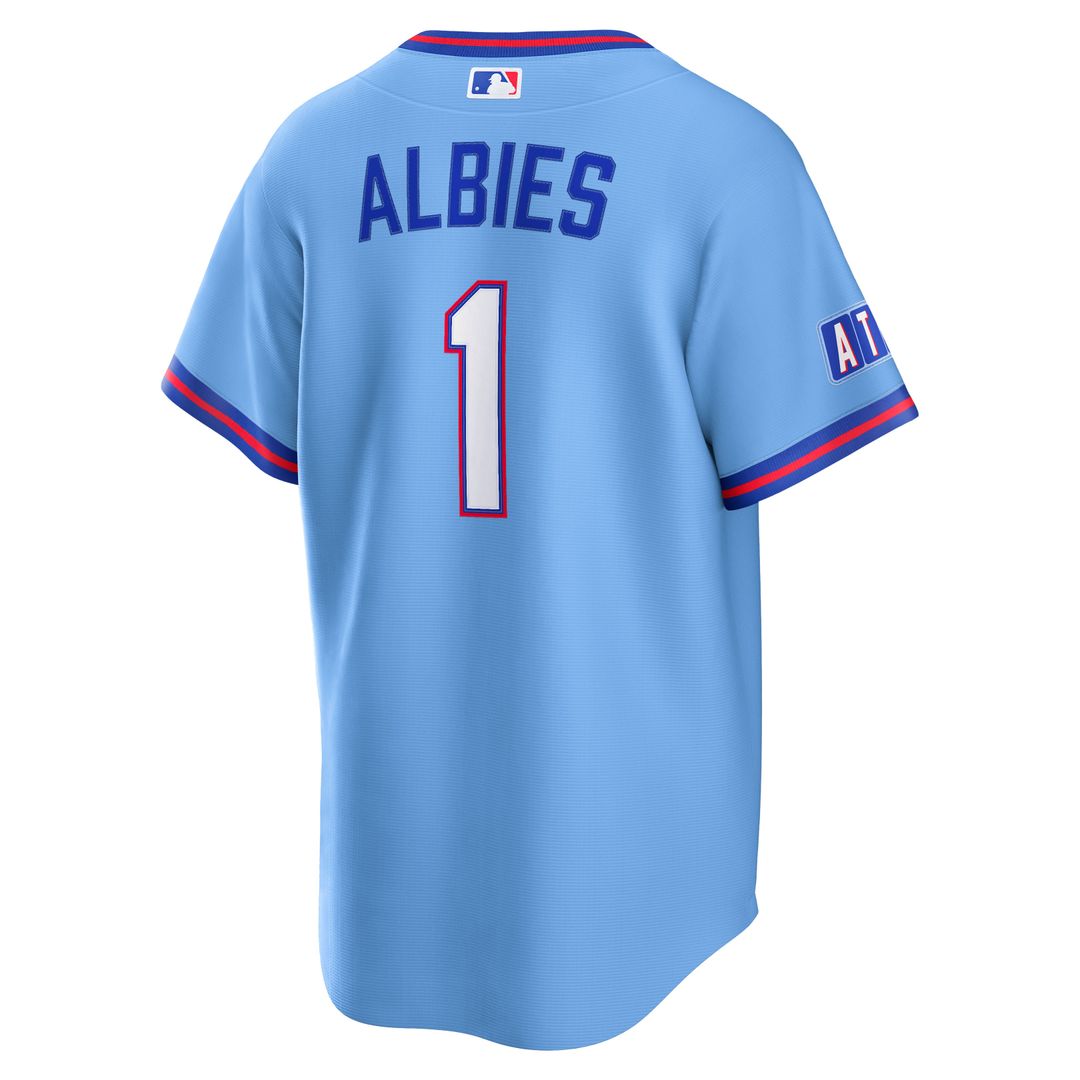 Atlanta Braves Ozzie Albies Nike 2026 City Connect Stadium Jersey - Powder Blue Team Jersey Sports Fan Apparel