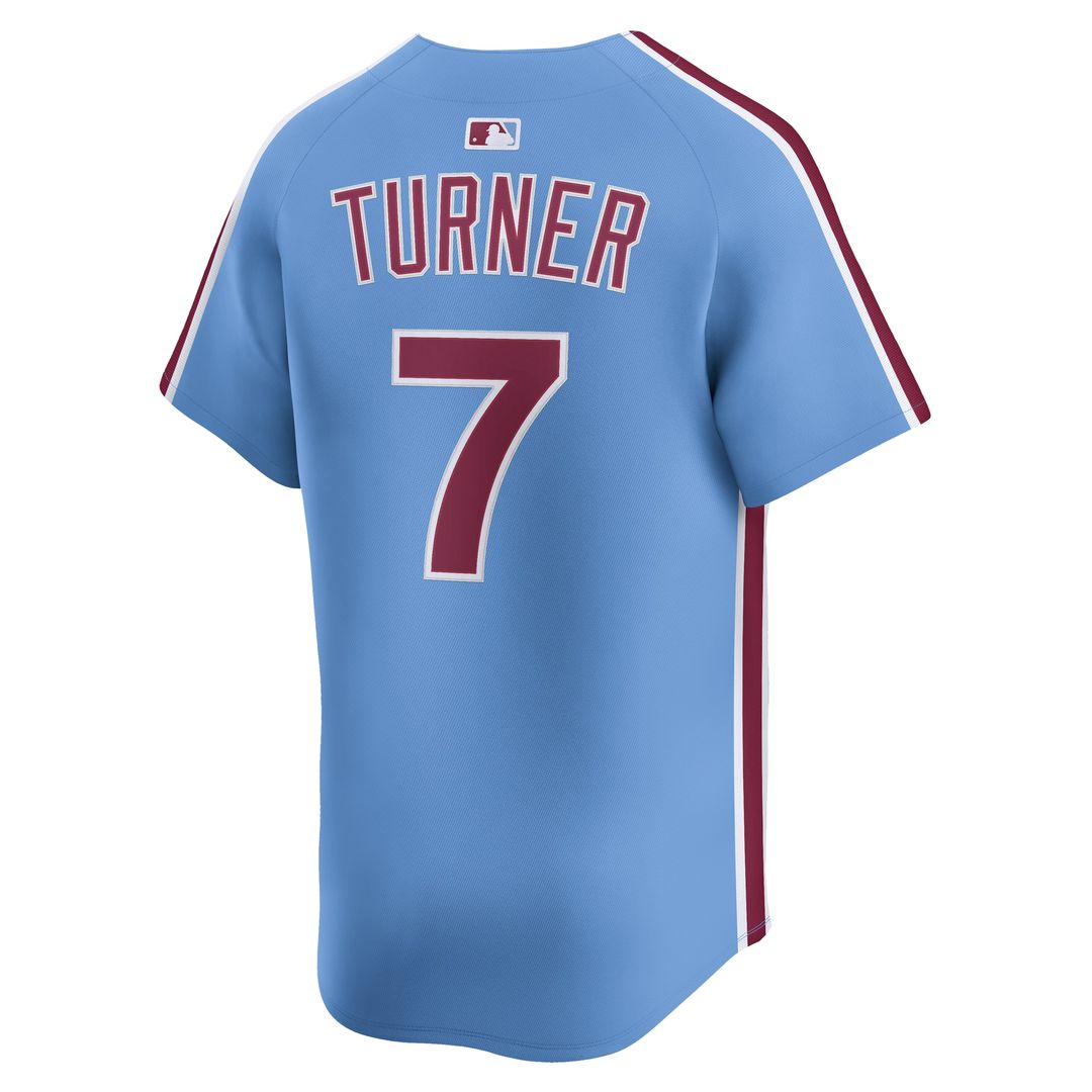 Philadelphia Phillies Trea Turner Nike Alternate Limited Player Jersey - Light Blue Team Jersey Sports Fan Apparel