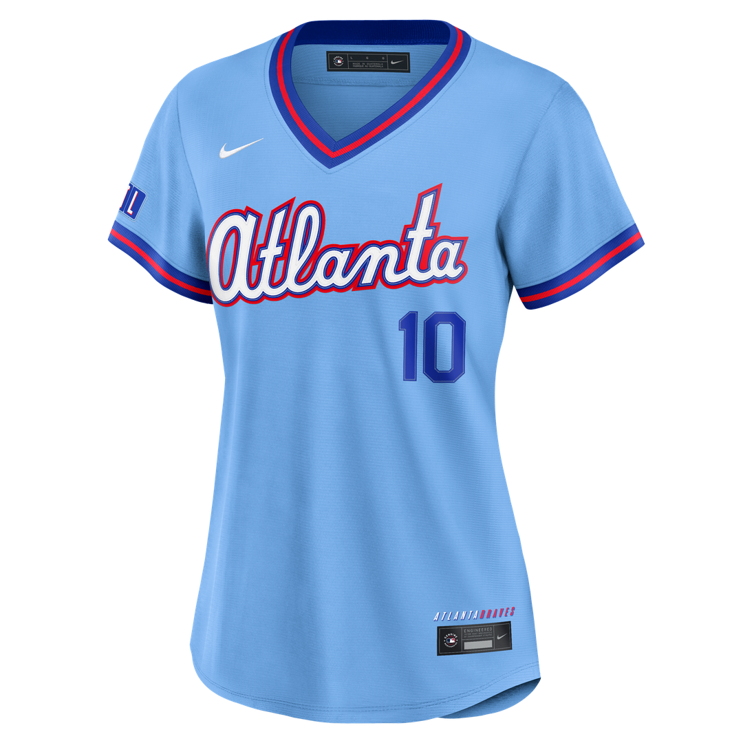 Atlanta Braves Chipper Jones Nike Women's 2026 City Connect Stadium Jersey - Powder Blue Team Jersey Sports Fan Apparel