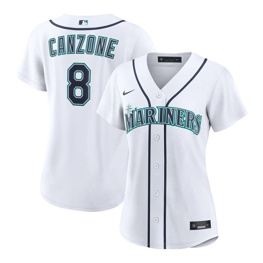 Seattle Mariners Dominic Canzone Nike Women's Home Replica Jersey - White Team Jersey Sports Fan Apparel