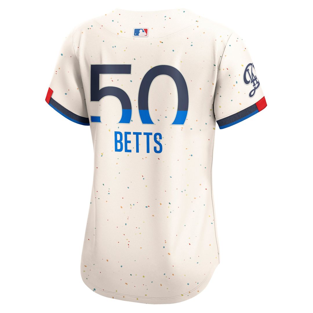 Los Angeles Dodgers Mookie Betts Nike Women's City Connect Limited Jersey - Cream Team Jersey Sports Fan Apparel