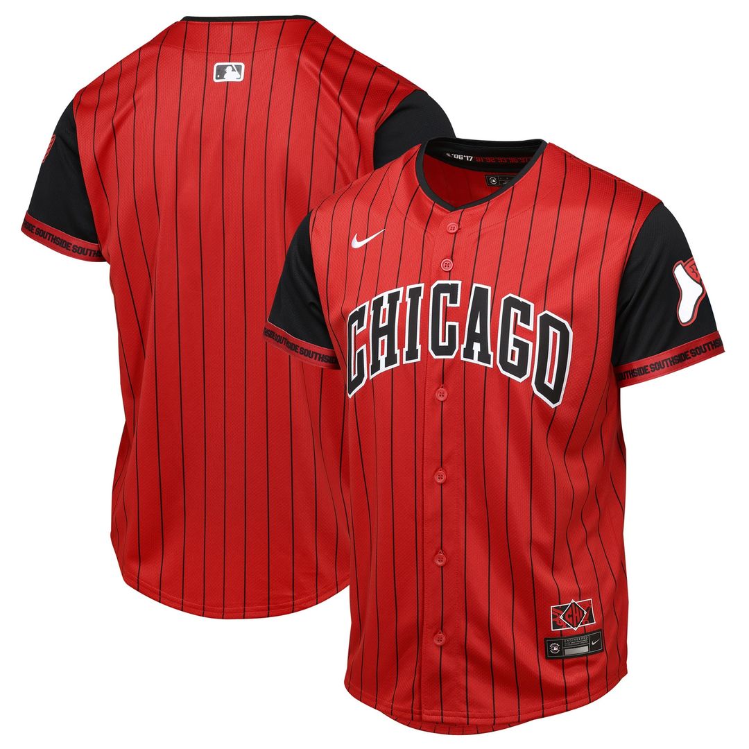 Chicago White Sox Youth 2025 City Connect Limited Jersey - Red/Black Team Jersey Sports Fan Apparel