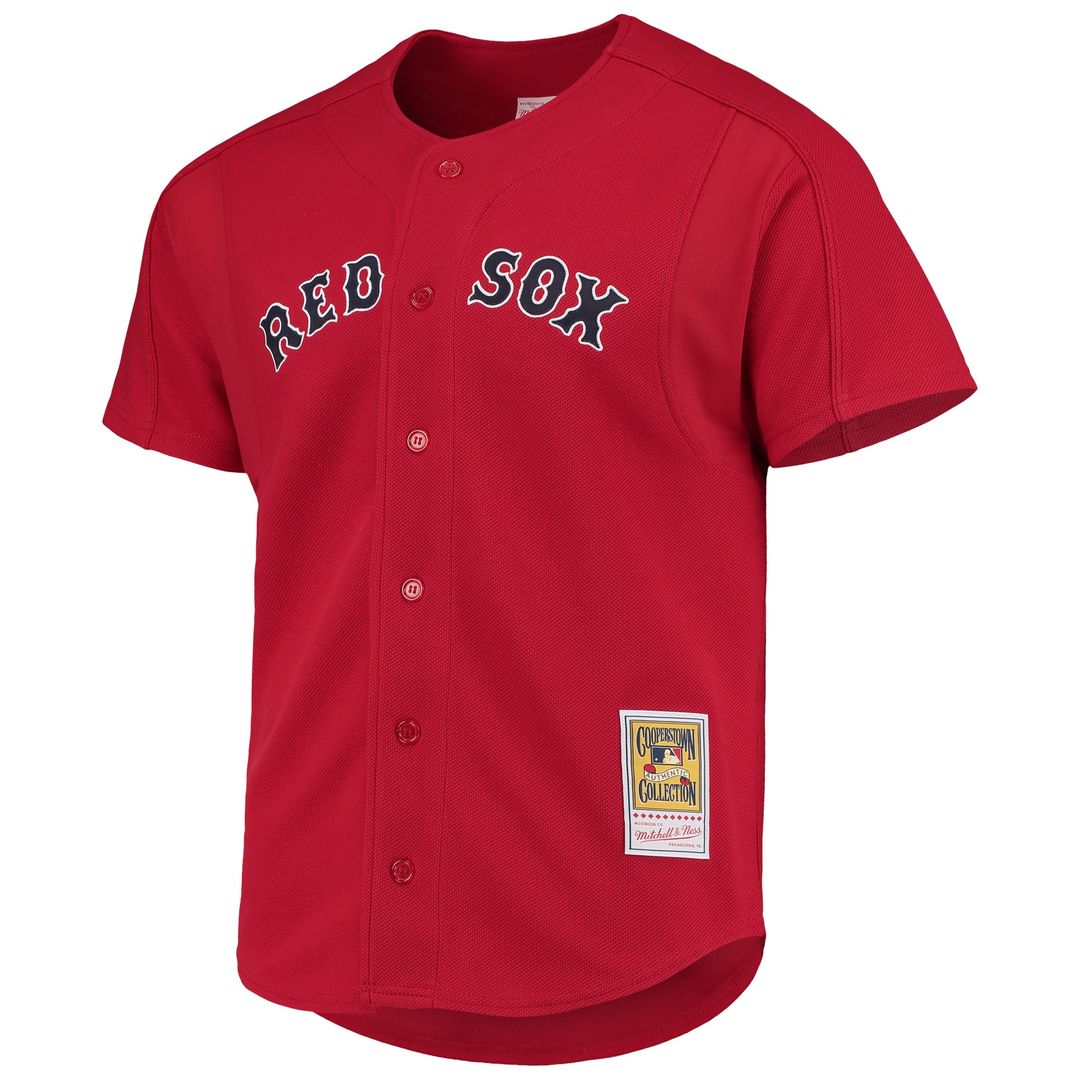 Boston Red Sox David Ortiz Mitchell & Ness Cooperstown Mesh Batting Practice Button - Up Jersey - Red Team Jersey Sports Fan Apparel
