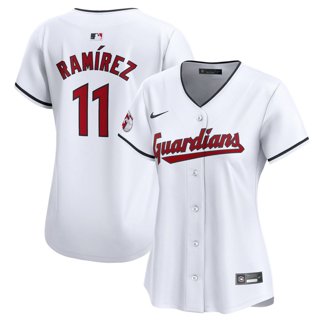 Cleveland Guardians Jose Ramirez Nike Women's Home Limited Player Jersey - White Team Jersey Sports Fan Apparel
