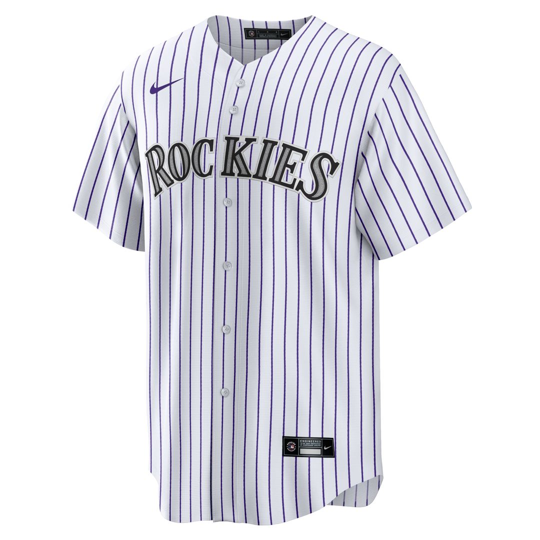 Colorado Rockies Kris Bryant Nike Replica Player Jersey - White/Purple Team Jersey Sports Fan Apparel