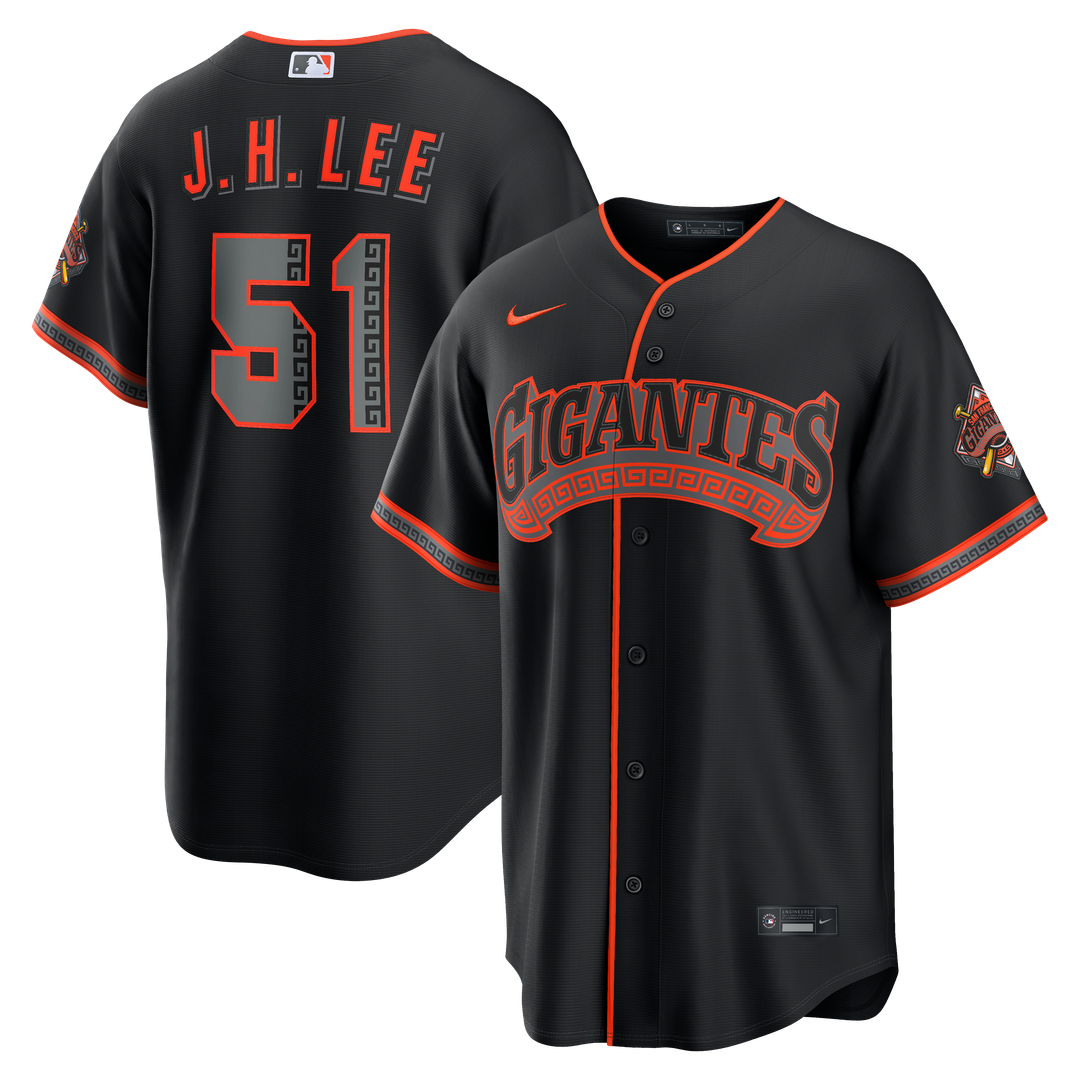 San Francisco Giants Jung Hoo Lee Nike Alternate Stadium Jersey - Black Team Jersey Sports Fan Apparel