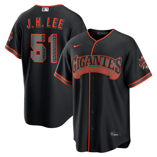 San Francisco Giants Jung Hoo Lee Nike Alternate Stadium Jersey - Black Team Jersey Sports Fan Apparel