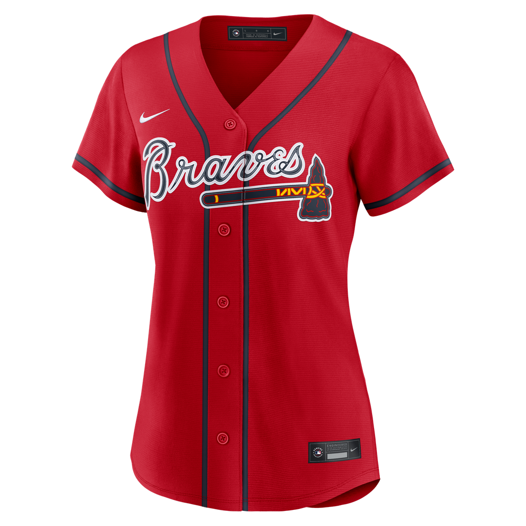 Atlanta Braves Ronald Acuña Jr. Nike Women's Alternate Replica Jersey - Navy Team Jersey Sports Fan Apparel