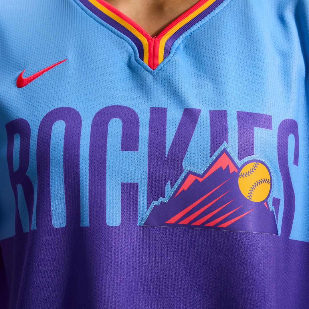 Colorado Rockies Nike Women's 2025 City Connect Limited Jersey - Purple/Light Blue Team Jersey Sports Fan Apparel