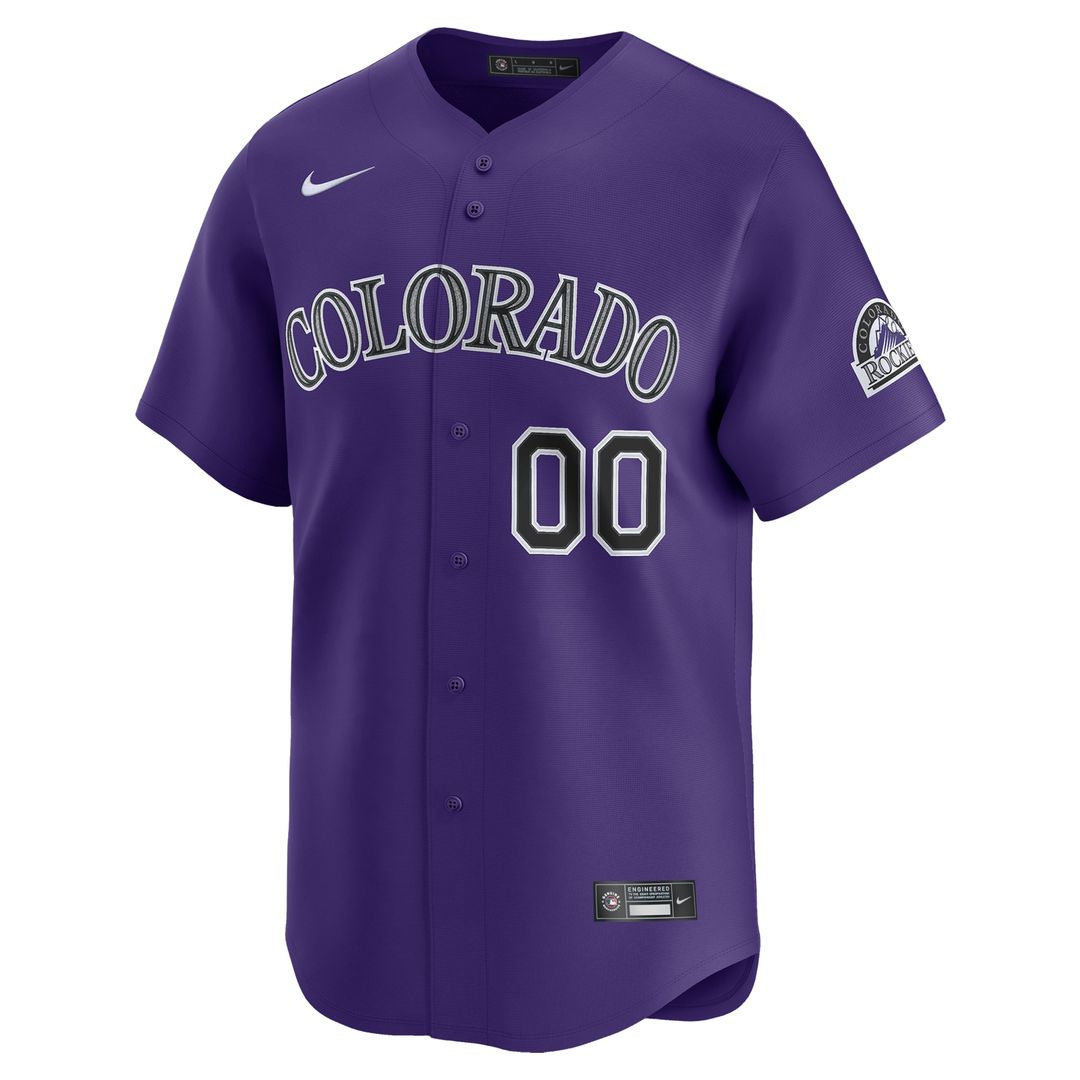 Colorado Rockies Nike Alternate Limited Custom Jersey - Purple Team Jersey Sports Fan Apparel