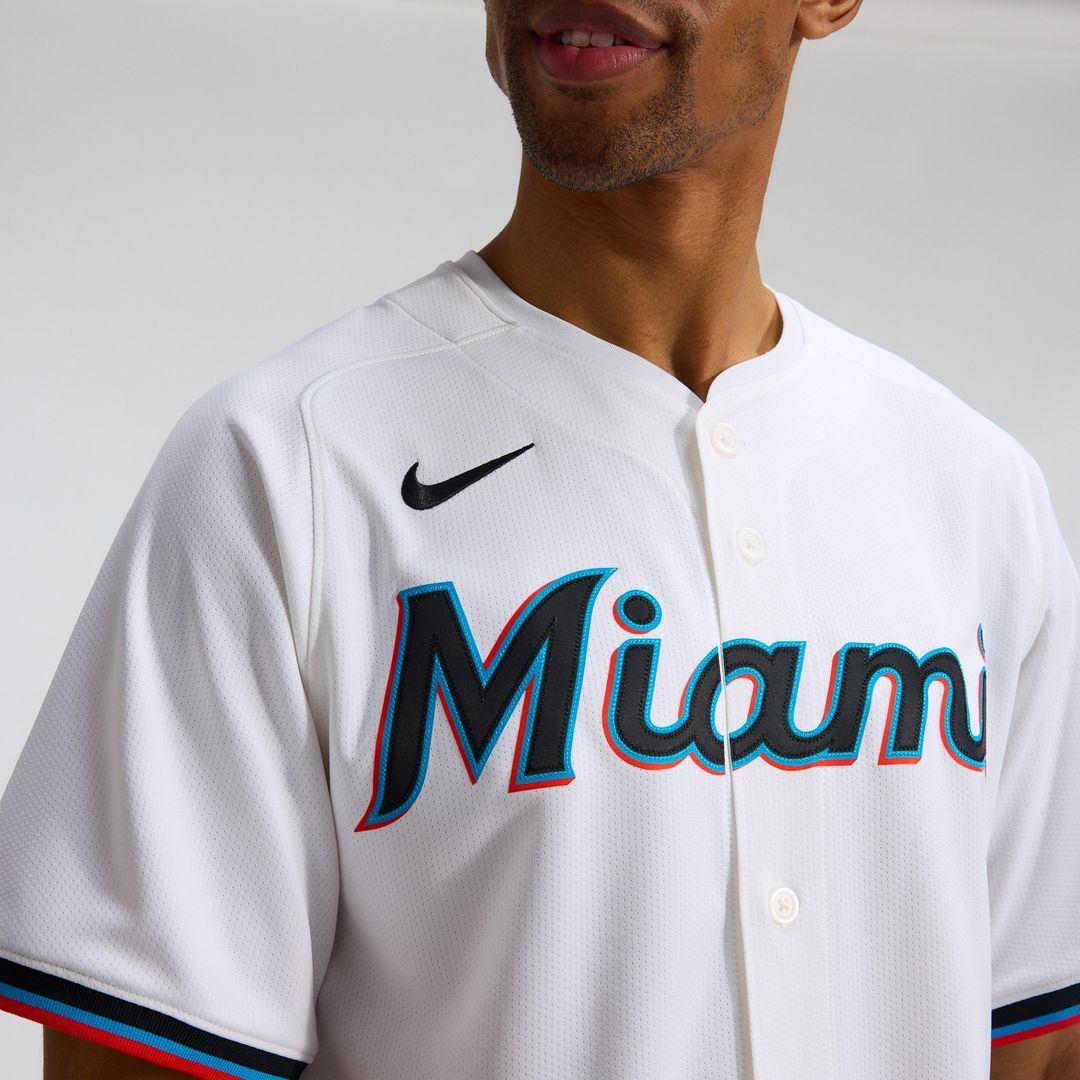 Miami Marlins Nike Home Limited Jersey - White Team Jersey Sports Fan Apparel