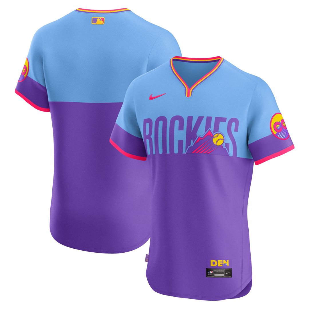 Colorado Rockies Nike 2025 City Connect Elite Jersey - Purple Team Jersey Sports Fan Apparel