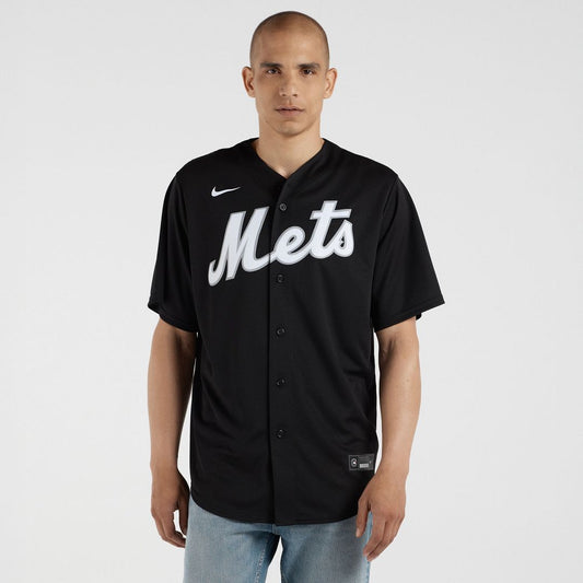 New York Mets Francisco Lindor Nike Replica Player Jersey - Black Team Jersey Sports Fan Apparel
