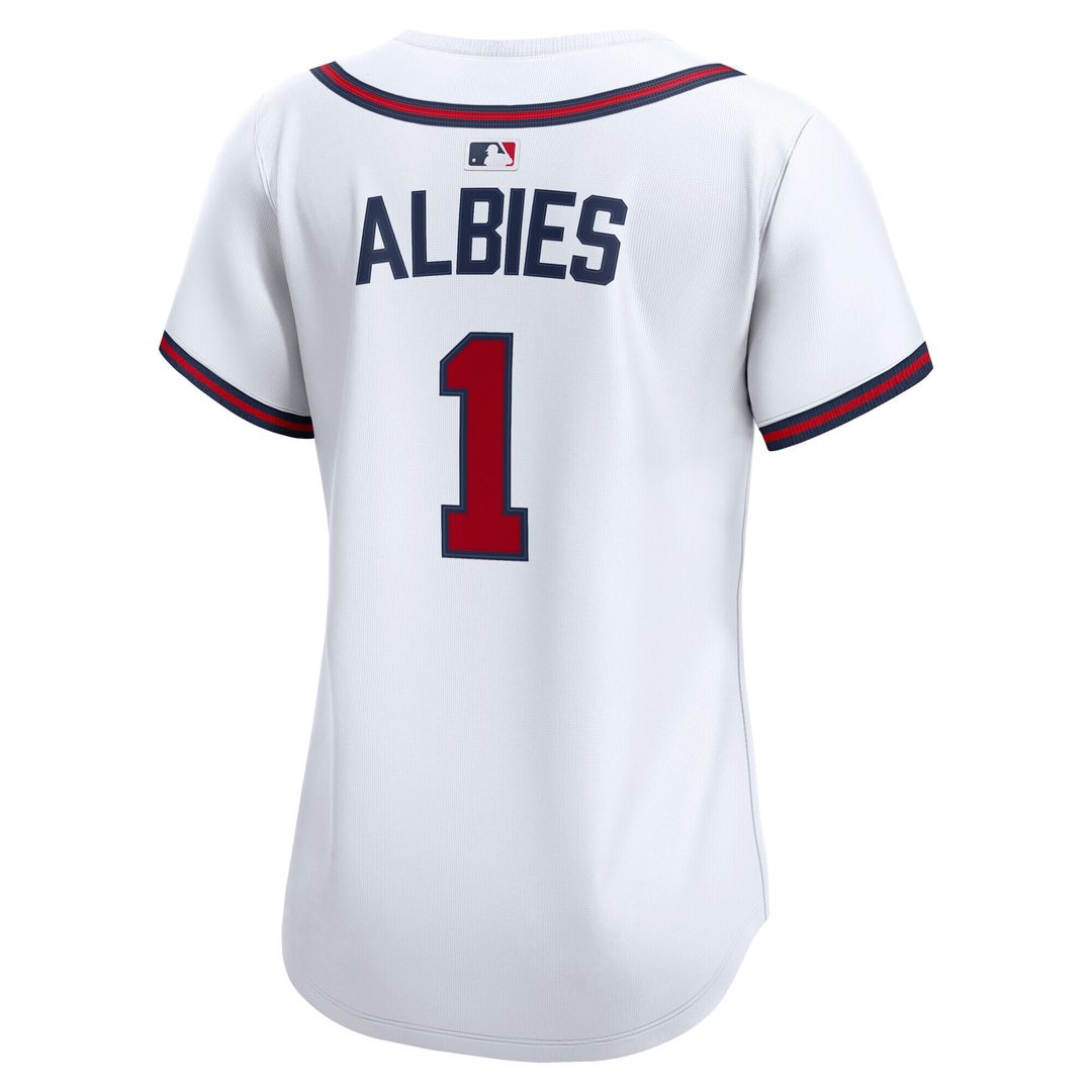 Atlanta Braves Ozzie Albies Nike Women's Home Limited Player Jersey - White Team Jersey Sports Fan Apparel
