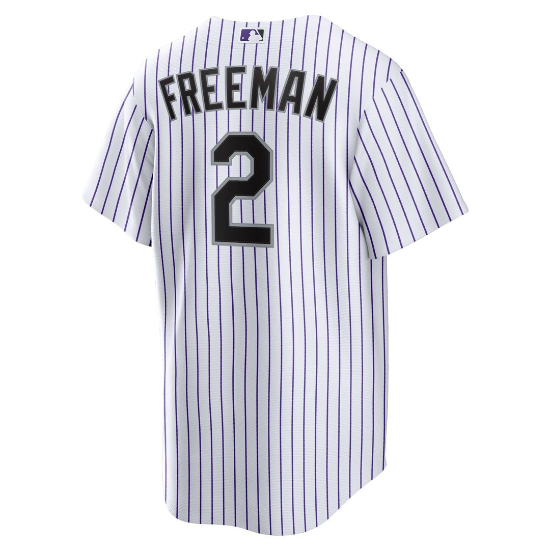 Colorado Rockies Tyler Freeman Nike Home Replica Jersey - White Team Jersey Sports Fan Apparel