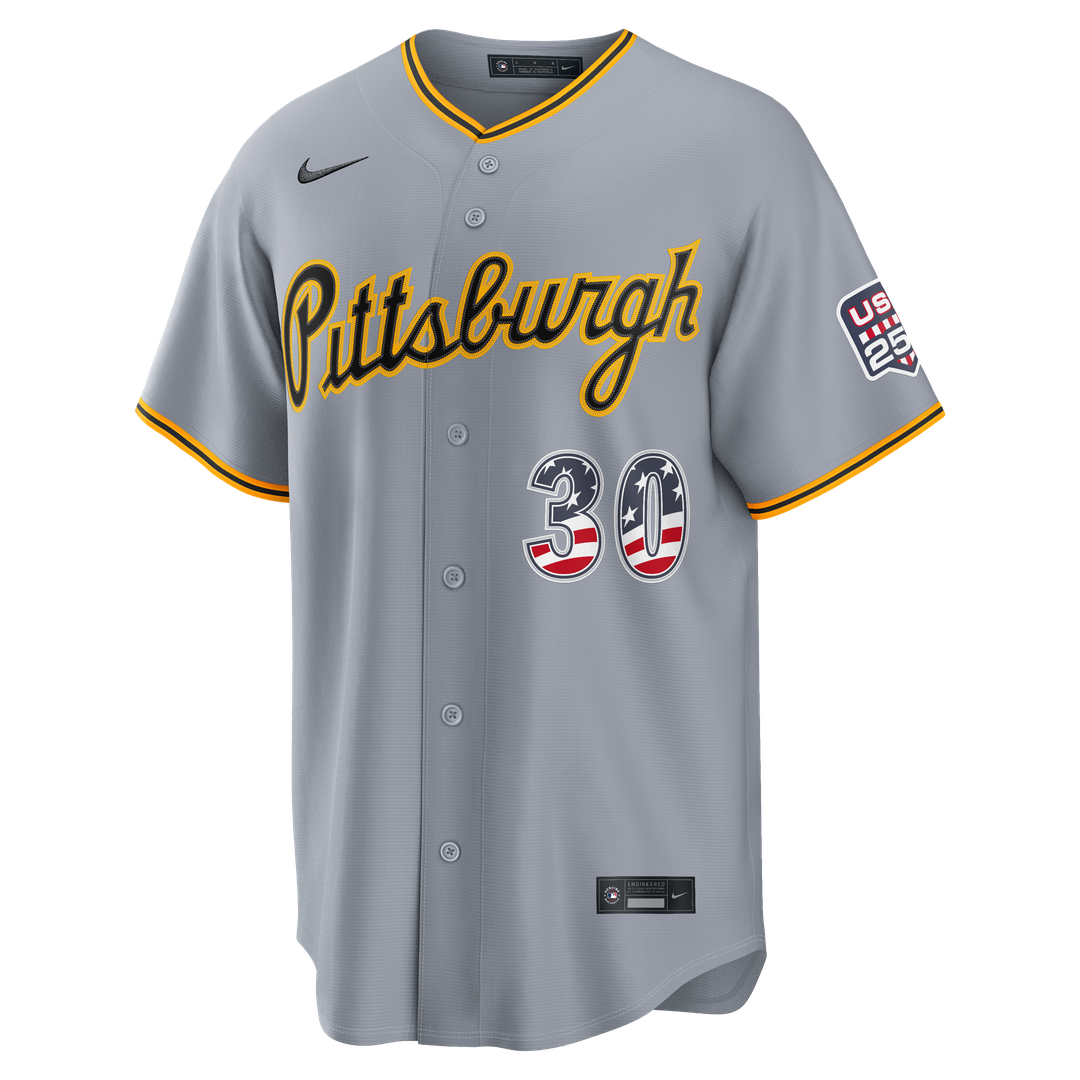 Pittsburgh Pirates Paul Skenes Nike USA 250 Fourth of July Road Stadium Jersey - Gray Team Jersey Sports Fan Apparel