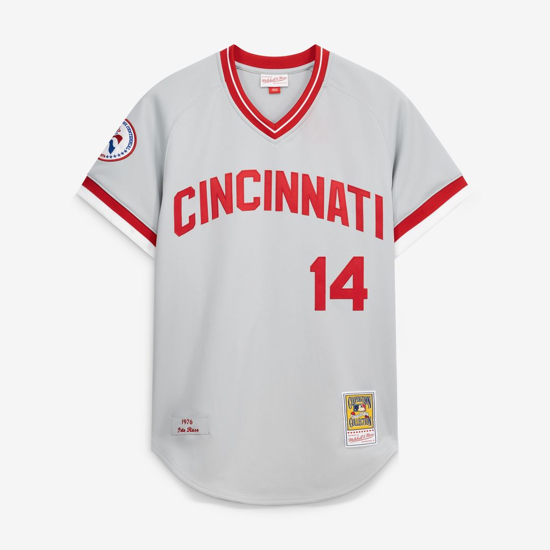 Cincinnati Reds Pete Rose Mitchell & Ness 1976 Authentic Jersey - Gray Team Jersey Sports Fan Apparel