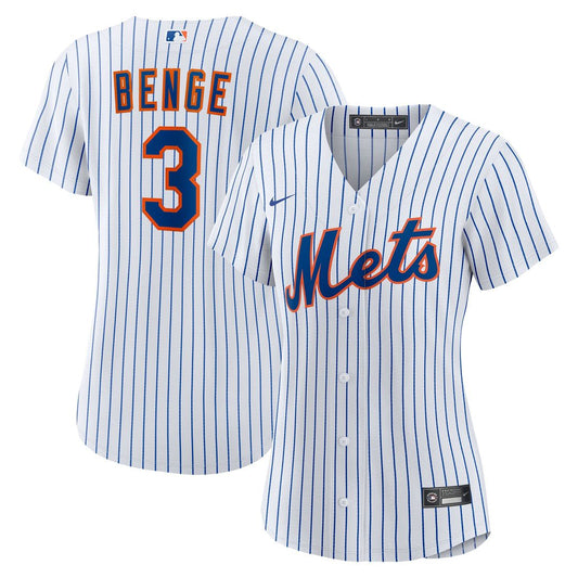 New York Mets Carson Benge Nike Women's Home Replica Jersey - White Team Jersey Sports Fan Apparel