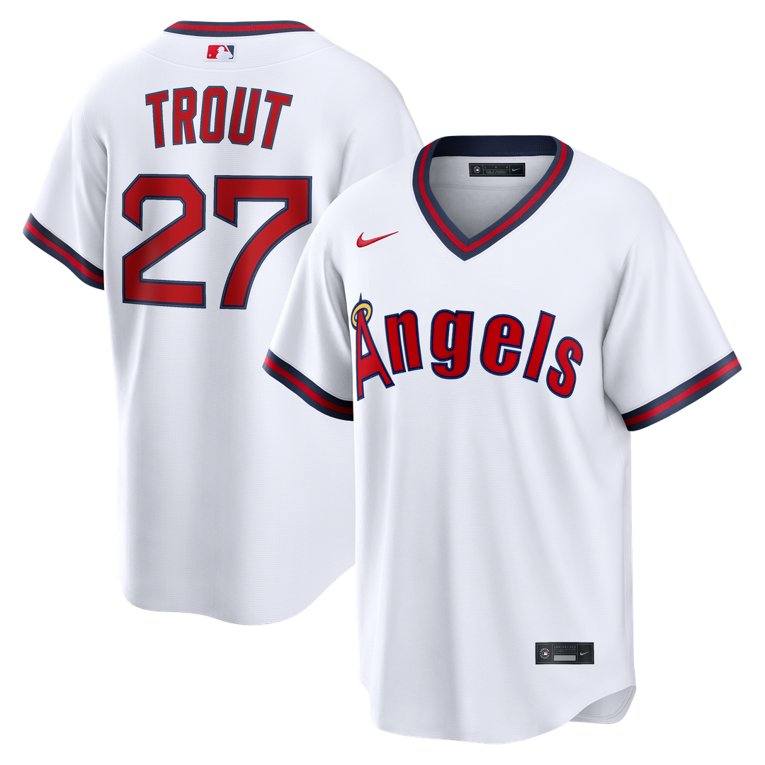 Los Angeles Angels Mike Trout Nike Alternate Replica Jersey - White Team Jersey Sports Fan Apparel