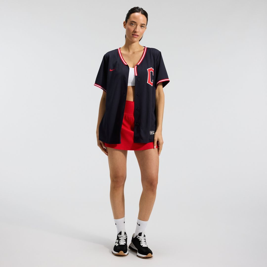 Cleveland Guardians Nike Women's Alternate Replica Jersey - Navy Team Jersey Sports Fan Apparel