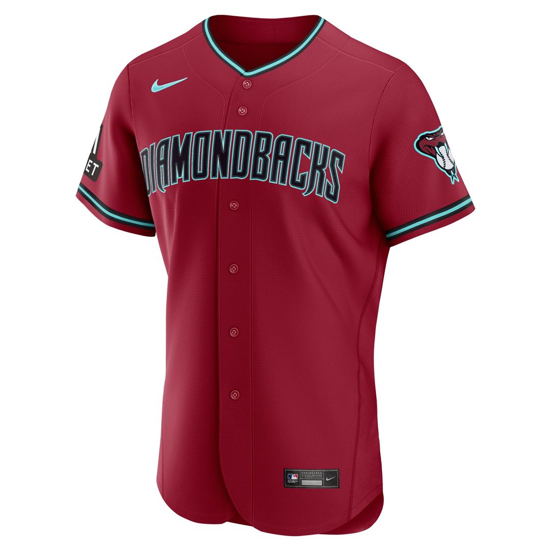 Arizona Diamondbacks Nike Home Sponsor Patch Authentic Jersey - Cream Team Jersey Sports Fan Apparel