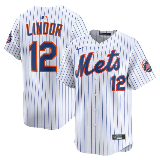 New York Mets Francisco Lindor Nike Home Limited Jersey - White Team Jersey Sports Fan Apparel
