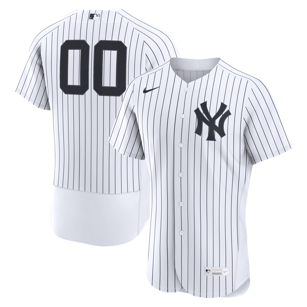 New York Yankees Nike Home Authentic Custom Jersey - White Team Jersey Sports Fan Apparel