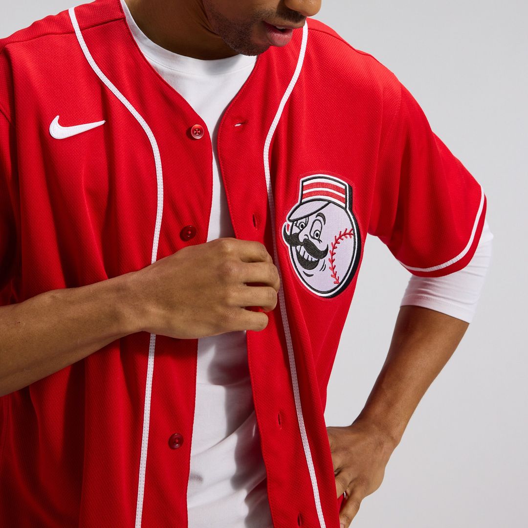 Cincinnati Reds Nike Alternate Authentic Team Logo Jersey - Scarlet Team Jersey Sports Fan Apparel