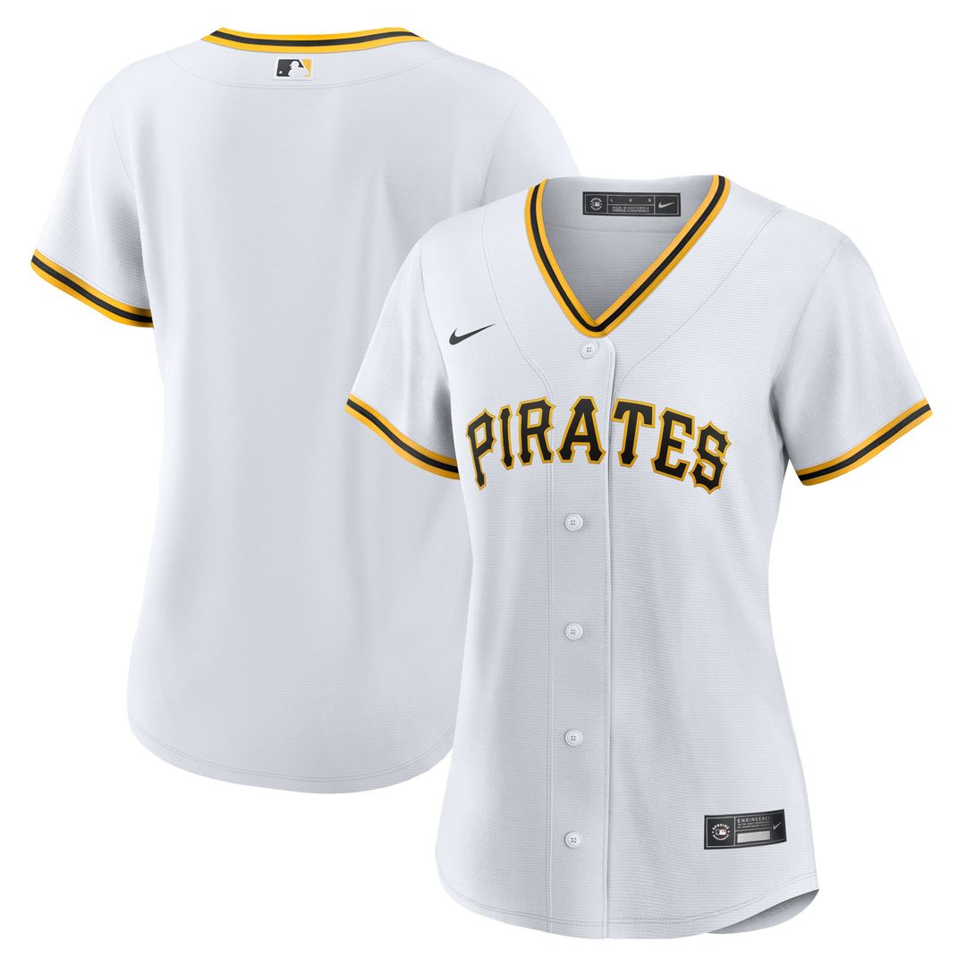 Pittsburgh Pirates Nike Women's Home Replica Team Jersey - White Team Jersey Sports Fan Apparel