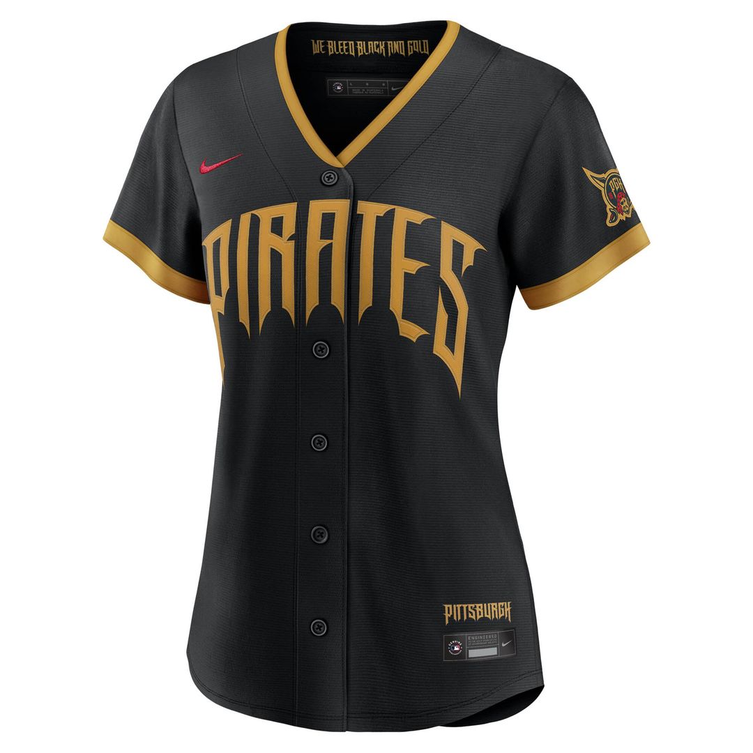 Pittsburgh Pirates Nike Women's 2026 City Connect Stadium Jersey - Black Team Jersey Sports Fan Apparel