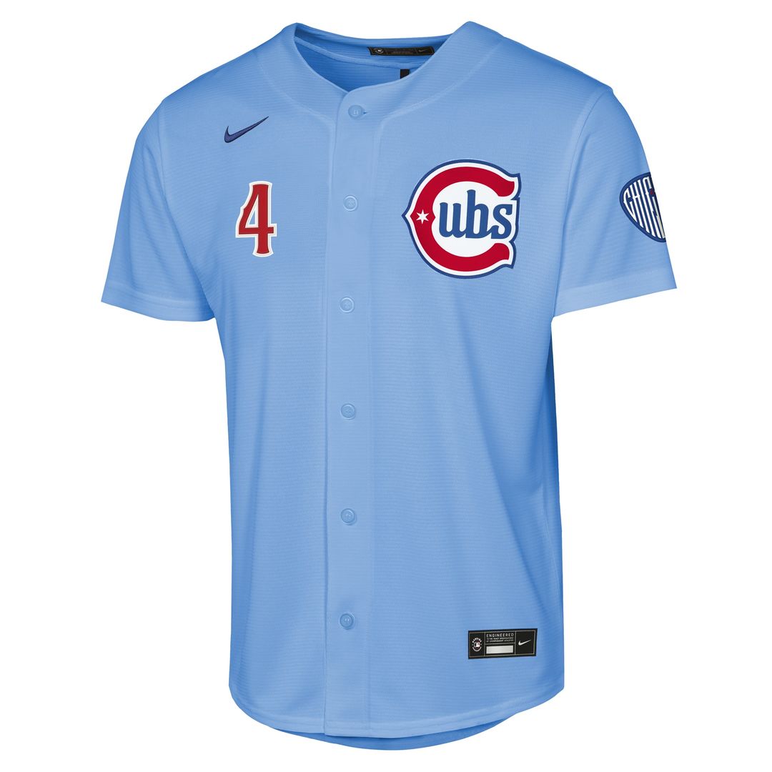 Chicago Cubs Pete Crow - Armstrong Nike Youth Alternate 2 Stadium Jersey - Light Blue Team Jersey Sports Fan Apparel