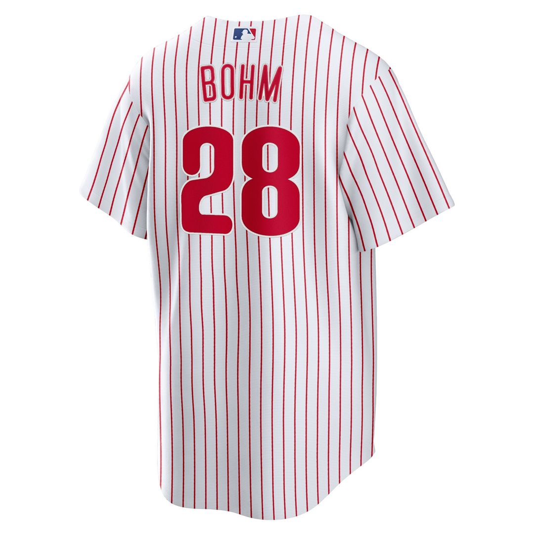 Philadelphia Phillies Alec Bohm Nike Replica Player Jersey - White Team Jersey Sports Fan Apparel