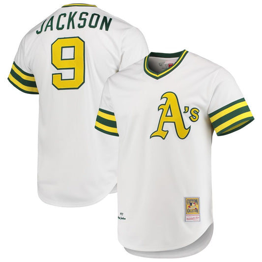 Athletics Reggie Jackson Mitchell & Ness 1972 Cooperstown Authentic Jersey - White Team Jersey Sports Fan Apparel