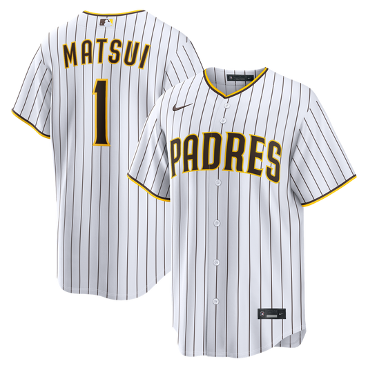 San Diego Padres Yuki Matsui Nike Home Replica Jersey - White Team Jersey Sports Fan Apparel