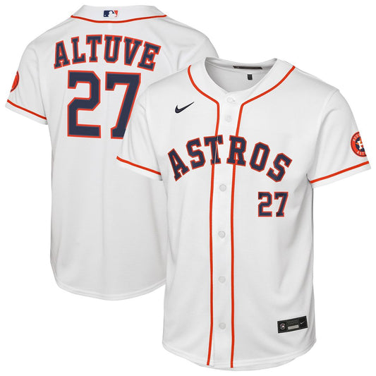 Houston Astros Jose Altuve Nike Youth Home Stadium Jersey - White Team Jersey Sports Fan Apparel