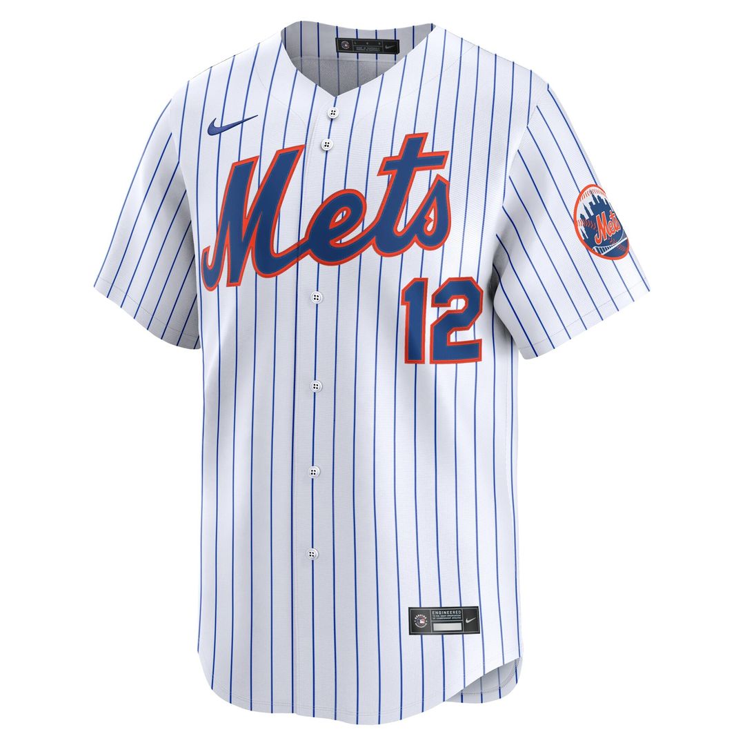 New York Mets Francisco Lindor Nike Home Limited Jersey - White Team Jersey Sports Fan Apparel