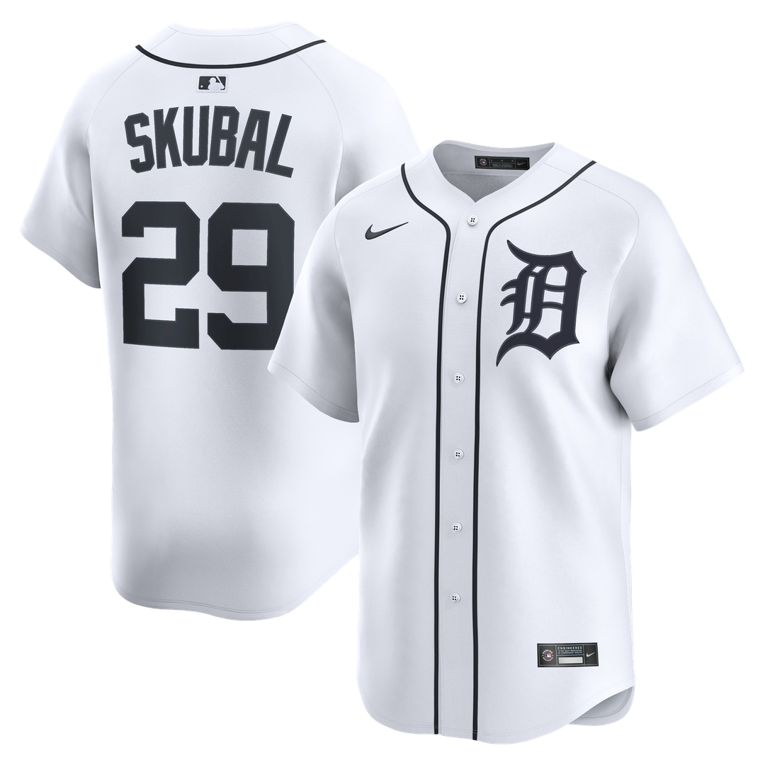 Detroit Tigers Tarik Skubal Nike Home Limited Player Jersey - White Team Jersey Sports Fan Apparel