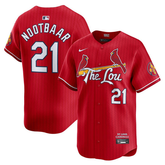 St. Louis Cardinals Lars Nootbaar Nike City Connect Limited Jersey - Red Team Jersey Sports Fan Apparel