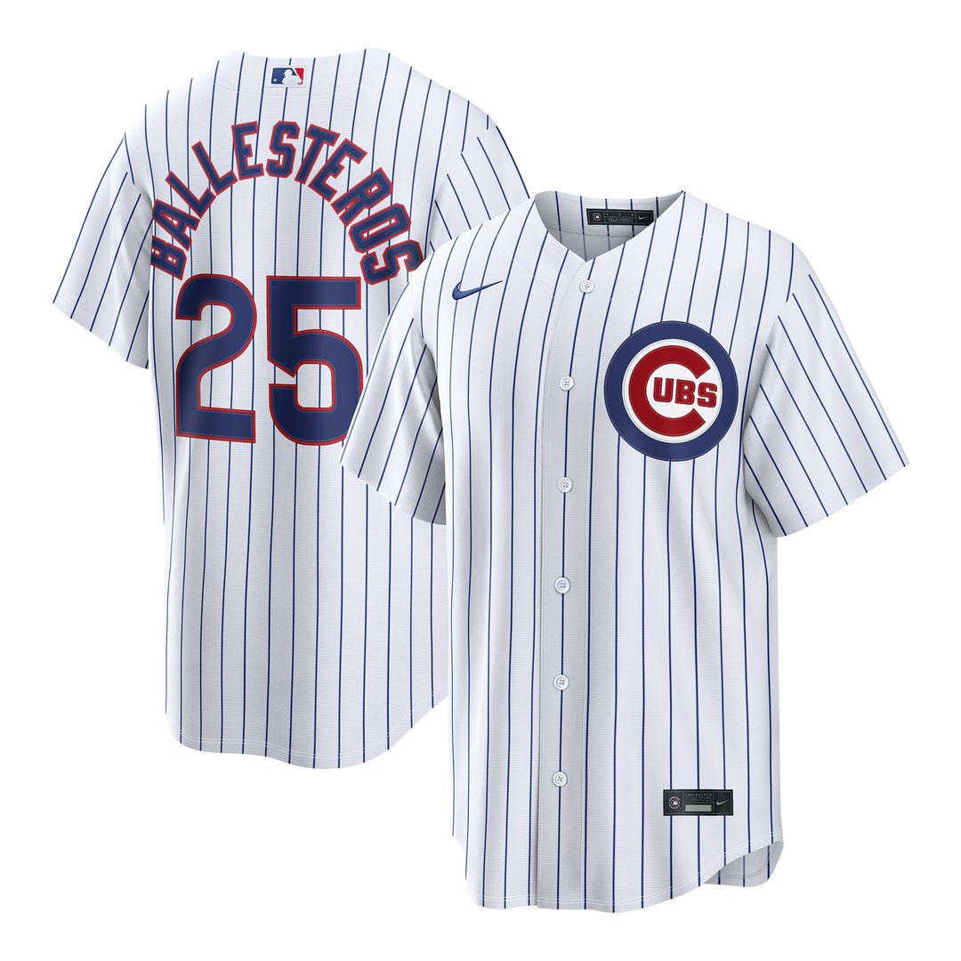 Chicago Cubs Moisés Ballesteros Nike Home Replica Jersey - White Team Jersey Sports Fan Apparel