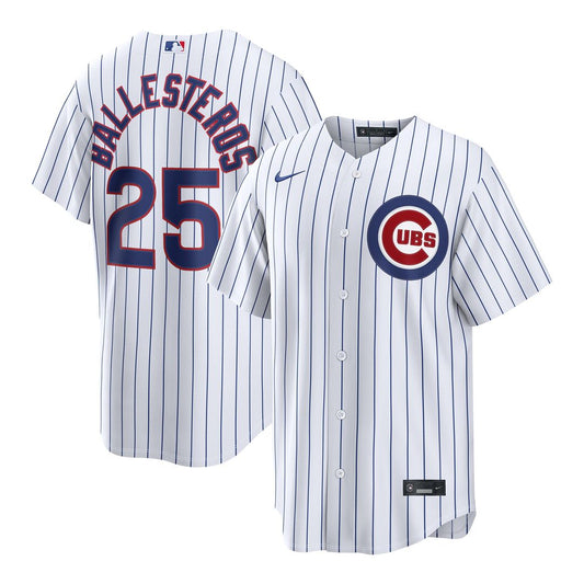 Chicago Cubs Moisés Ballesteros Nike Home Replica Jersey - White Team Jersey Sports Fan Apparel