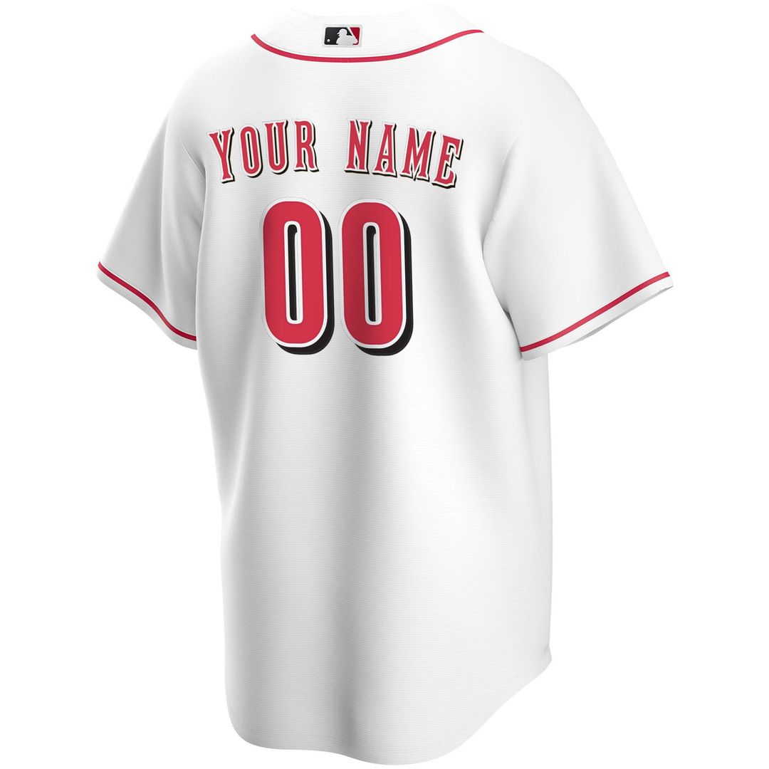 Cincinnati Reds Nike Home Replica Custom Jersey - White Team Jersey Sports Fan Apparel