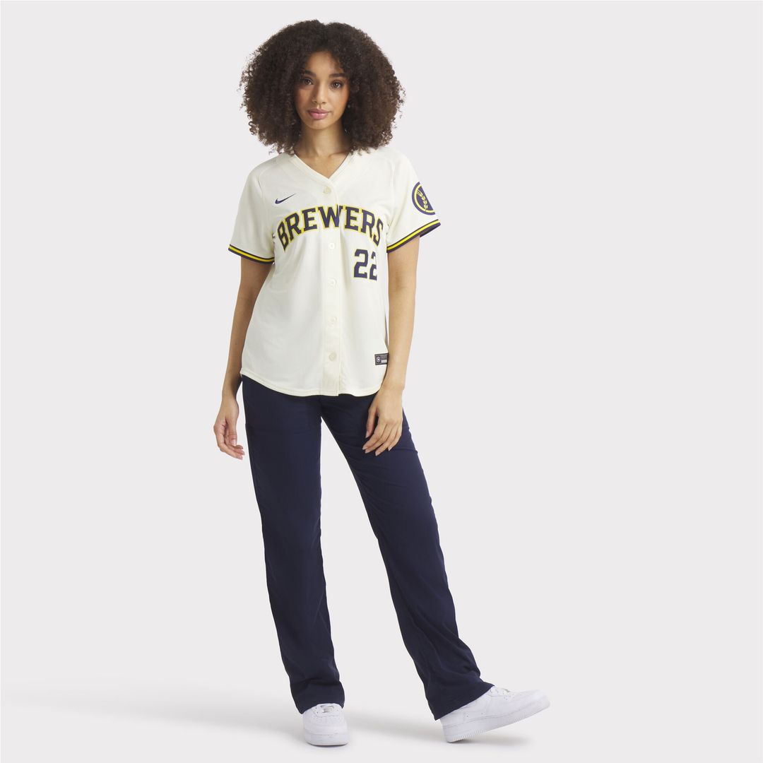 Milwaukee Brewers Christian Yelich Nike Women's Home Limited Player Jersey - Cream Team Jersey Sports Fan Apparel