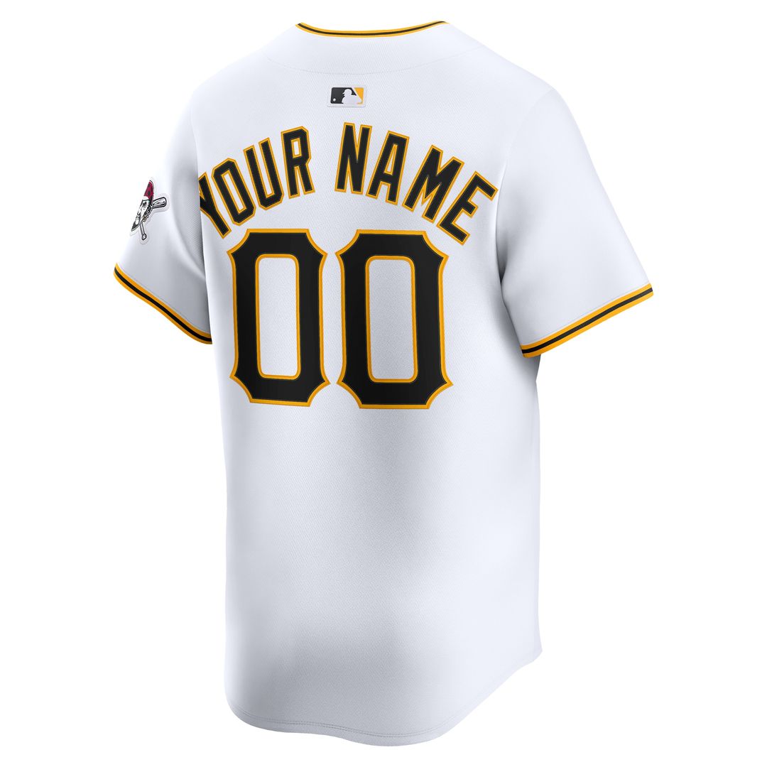 Pittsburgh Pirates Nike Home Limited Custom Jersey - White Team Jersey Sports Fan Apparel