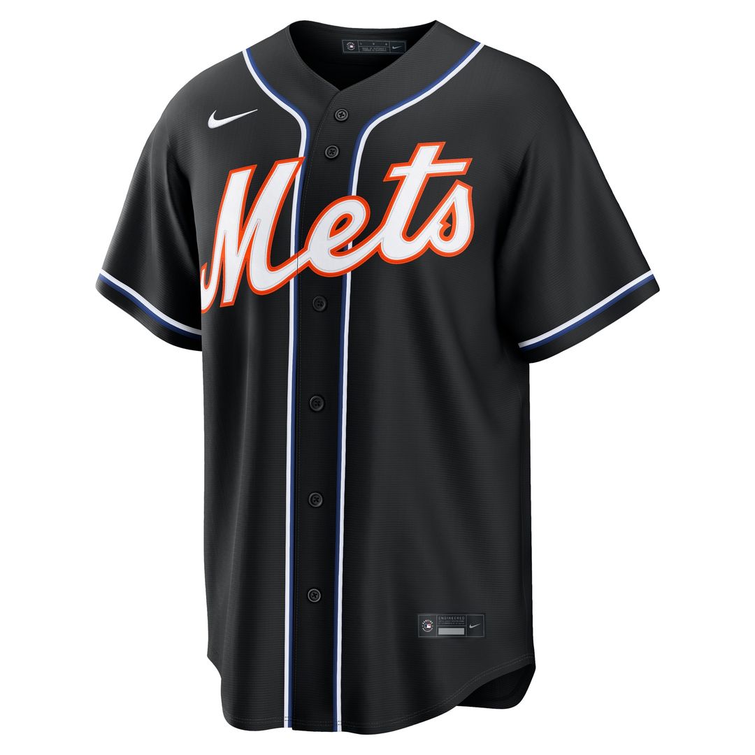 New York Mets Francisco Lindor Nike Fashion Replica Black Out Jersey Team Jersey Sports Fan Apparel