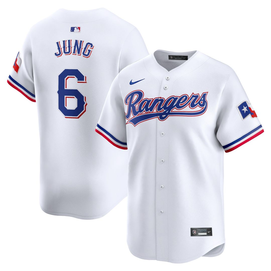 Texas Rangers Josh Jung Nike Home Limited Player Jersey - White Team Jersey Sports Fan Apparel