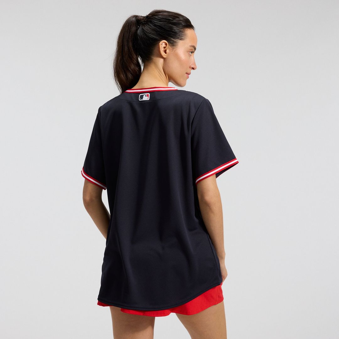 Cleveland Guardians Nike Women's Alternate Replica Jersey - Navy Team Jersey Sports Fan Apparel