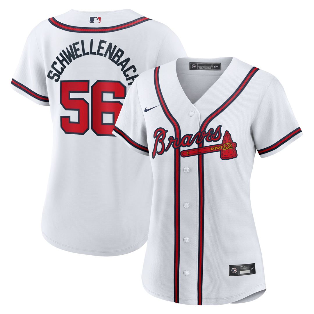 Atlanta Braves Spencer Schwellenbach Nike Women's Home Replica Jersey - White Team Jersey Sports Fan Apparel