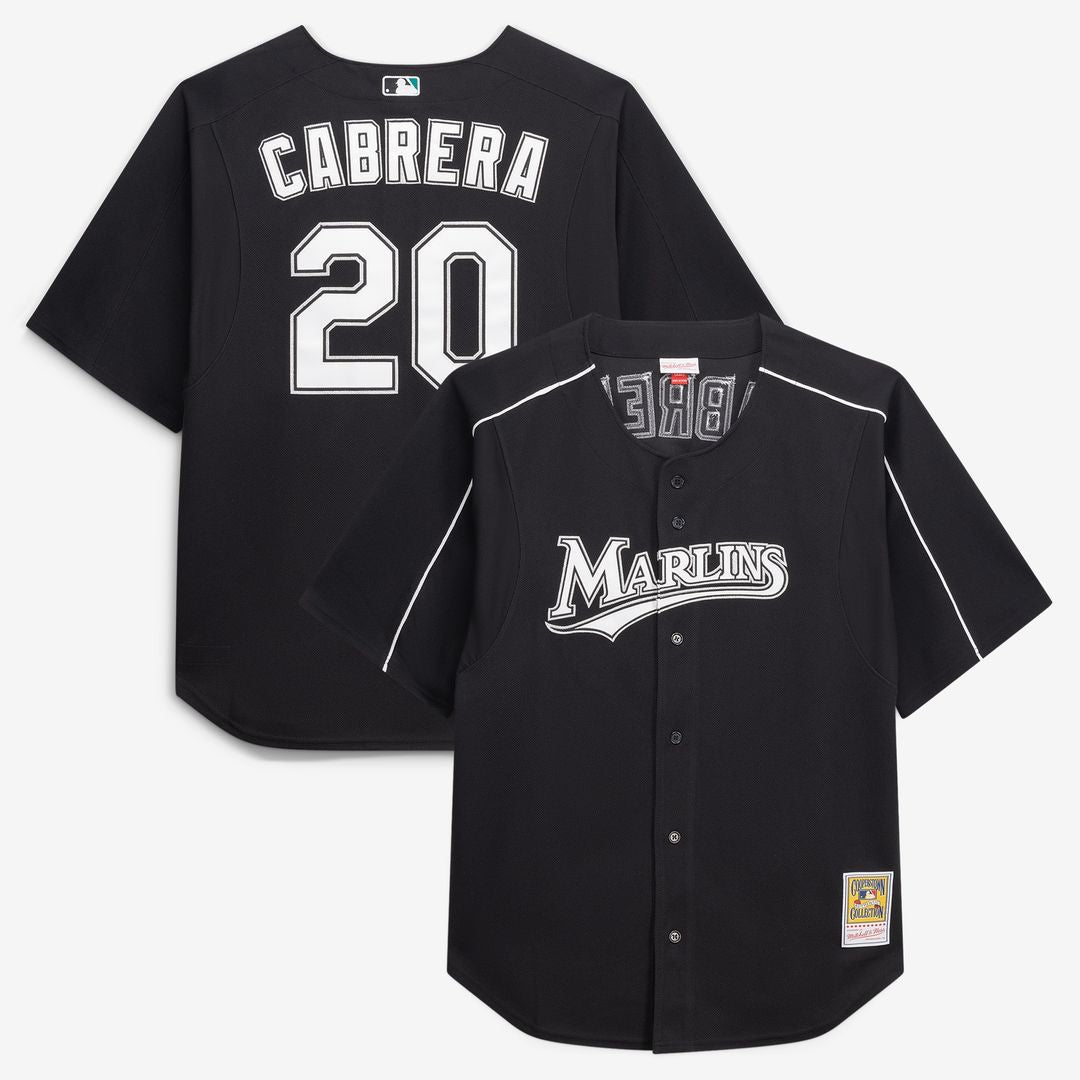 Miami Marlins Miguel Cabrera Mitchell & Ness Big & Tall Cooperstown Mesh Batting Practice Jersey - Black Team Jersey Sports Fan Apparel