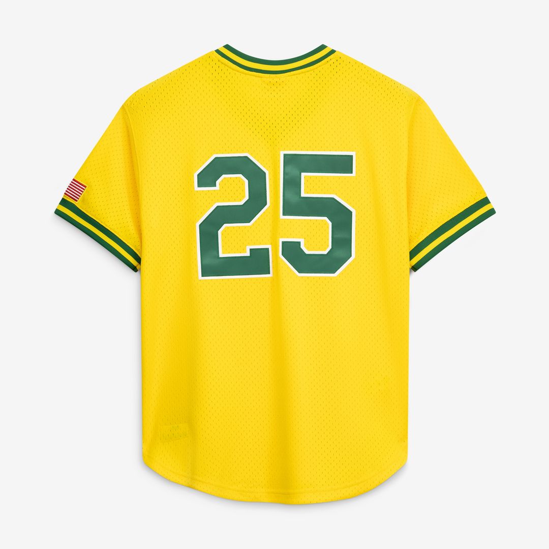 Athletics Mark McGwire Mitchell & Ness Authentic Batting Practice Jersey - Gold Team Jersey Sports Fan Apparel